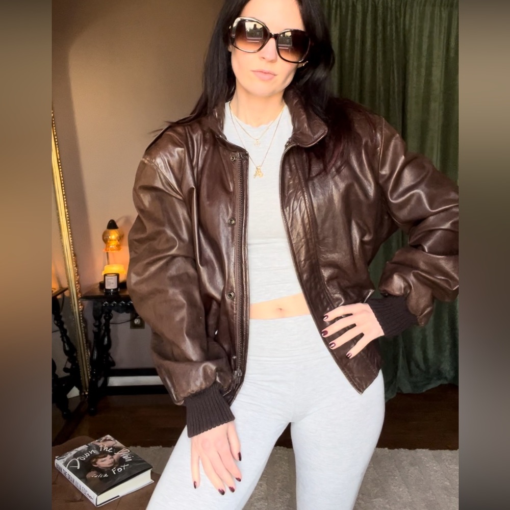 Calvin Klein genuine Nappa Leather bomber jacket